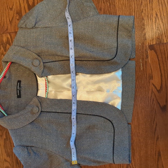 Mario Serrano bolero style work blazer, size 8, herringbone and gold - Picture 5 of 5